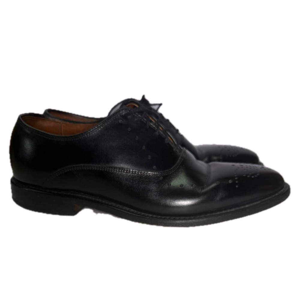 Allen Edmonds Weybridge Dress Shoes Mens 7 D Black Medallion Wingtip Oxford 5908